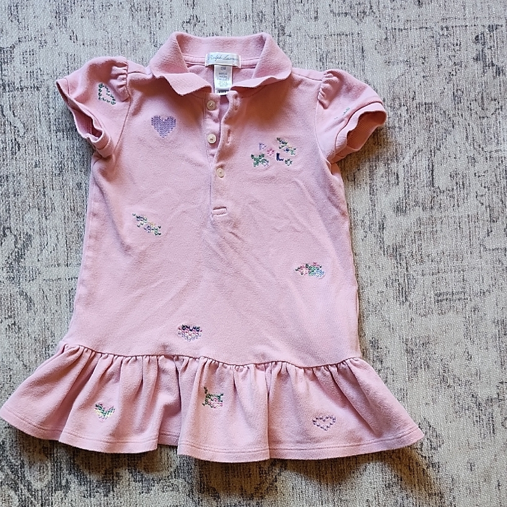 Polo Ralph Lauren Pink Kids Polo Dress 12 Months